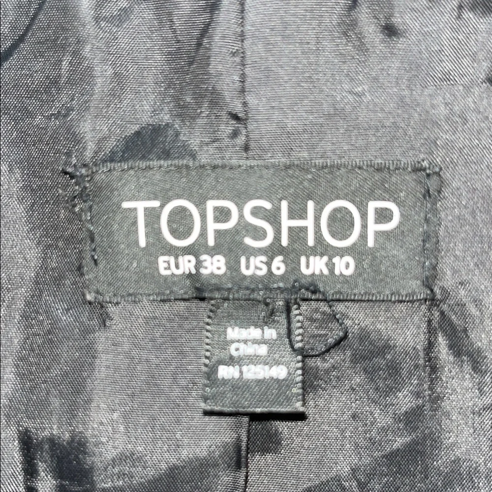 Topshop Black faux leather Moto Jacket - Picture 8 of 9